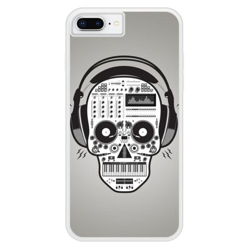 Coque Silicone Renforcée - Compatible Apple Iphone 6 - Design Skull Music