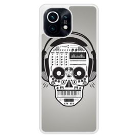 Coque Silicone Renforcée - Compatible Xiaomi Mi 11 - Design Skull Music