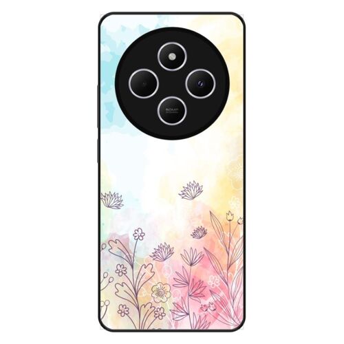 Coque Silicone Renforcée - Compatible Xiaomi Redmi 14c - Design Watercolor Flowers