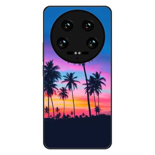 Coque Silicone Renforcée - Compatible Xiaomi 14 Ultra - Design Palmiers Colores