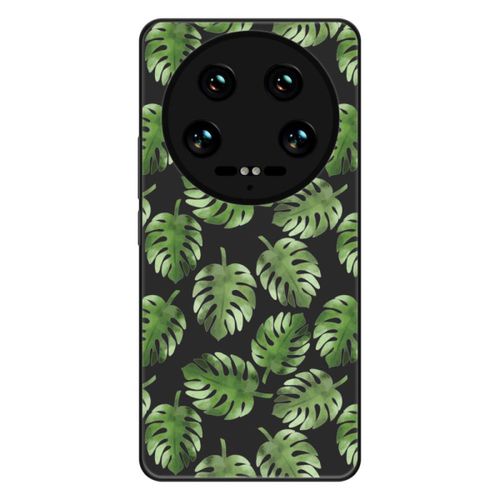 Coque Silicone Renforcée - Compatible Xiaomi 14 Ultra - Design Feuilles De Monstera