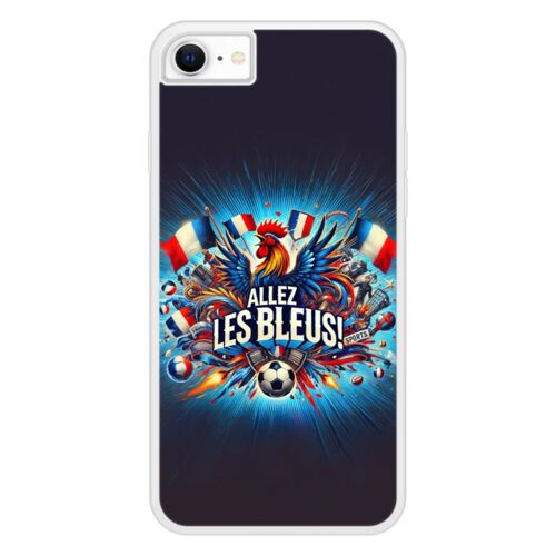 Coque Silicone Renforcée - Compatible Apple Iphone 8 - Design Allez Les Bleus
