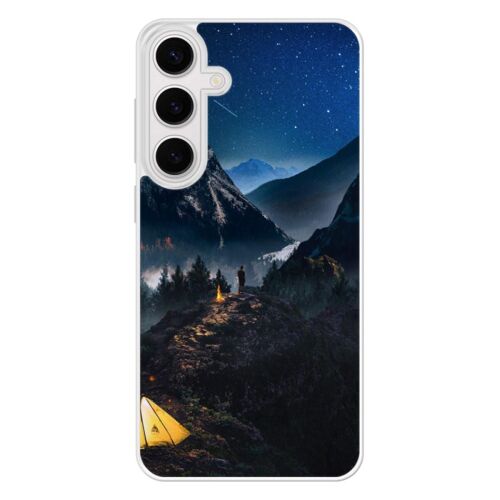 Coque Silicone Renforcée - Compatible Samsung Galaxy S24 - Design Seul En Montagne