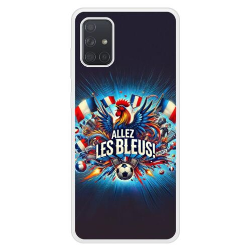 Coque Silicone Renforcée - Compatible Samsung Galaxy A71 - Design Allez Les Bleus