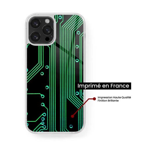 Coque Silicone Renforcée - Compatible Samsung Galaxy S20 - Design Texture Circuit Geek