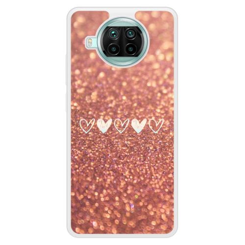 Coque Silicone Renforcée - Compatible Xiaomi Mi 10t - Design Paillettes Coeur