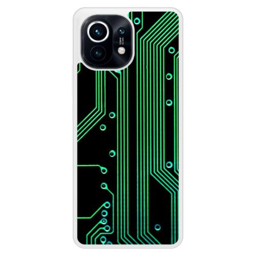 Coque Silicone Renforcée - Compatible Xiaomi Mi 11 - Design Texture Circuit Geek