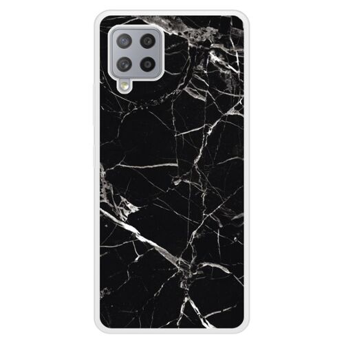 Coque Silicone Renforcée - Compatible Samsung Galaxy A42 - Design Marbre Noir