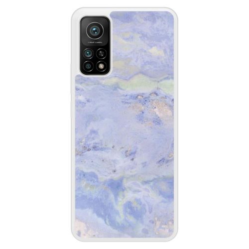 Coque Silicone Renforcée - Compatible Xiaomi Mi 10t - Design Marbre Bleu