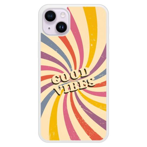 Coque Silicone Renforcée - Compatible Apple Iphone 15 - Design Good Vibes