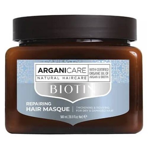 Masque Capillaire Réparateur À La Biotine Arganicare 500ml - Cheveux Abîmés 