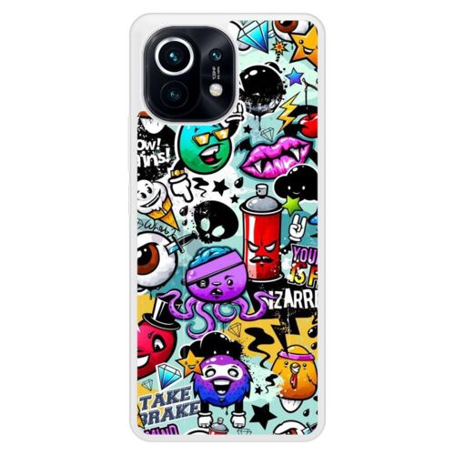 Coque Silicone Renforcée - Compatible Xiaomi Mi 11 - Design Graffiti 2