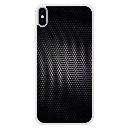Coque Silicone Renforcée - Compatible Apple Iphone Xs - Design Dark Metal