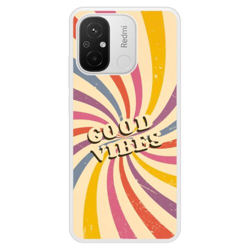 Coque Silicone Renforcée - Compatible Xiaomi Redmi 12c - Design Good Vibes