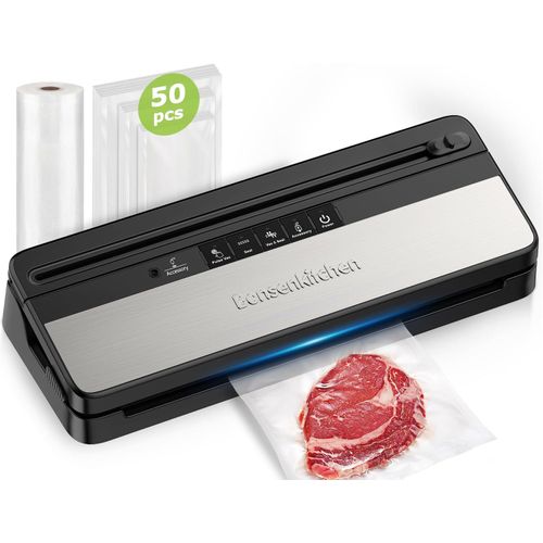 Machine Sous Vide Alimentaire, Machine Sous Vide Multifonction Avec 50 Sacs Sous Vide Et 1 Rouleau Sous Vide, Coupe-Aliments Intégré, Travail Continu À Grande Vitesse, Vs3016