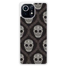 Coque Silicone Renforcée - Compatible Xiaomi Mi 11 - Design Floral Skull
