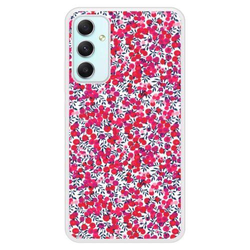 Coque Silicone Renforcée - Compatible Samsung Galaxy A34 - Design Liberty Wiltshire Rouge