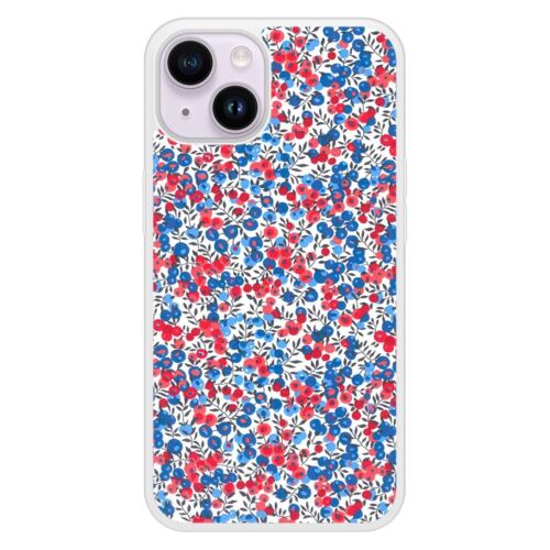 Coque Silicone Renforcée - Compatible Apple Iphone 14 - Design Liberty Wiltshire Bleu