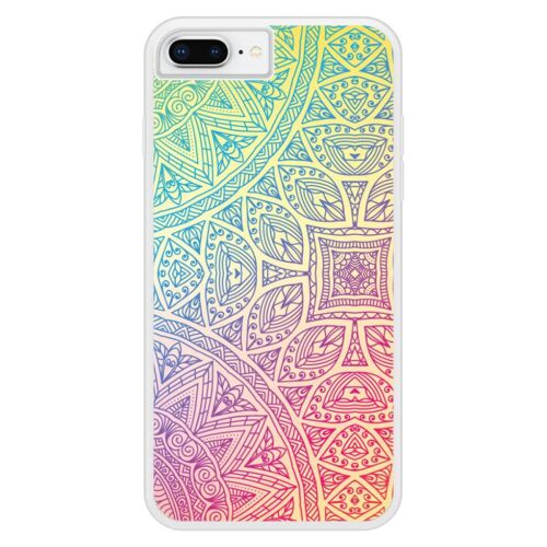 Coque Silicone Renforcée - Compatible Apple Iphone 6 - Design Mandala Pastel