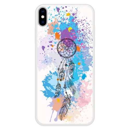 Coque Silicone Renforcée - Compatible Apple Iphone Xs - Design Dreamcatcher Color