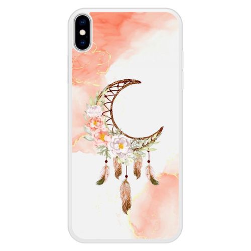 Coque Silicone Renforcée - Compatible Apple Iphone Xs - Design Dreamcatcher Lune