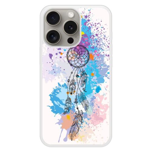 Coque silicone renforcée - Compatible Apple iPhone 15 - design dreamcatcher color
