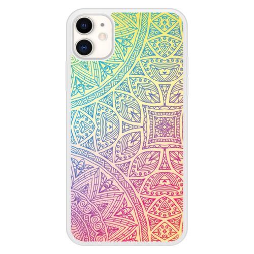 Coque Silicone Renforcée - Compatible Apple Iphone 11 - Design Mandala Pastel