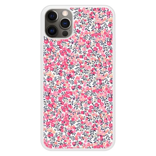 Coque Silicone Renforcée - Compatible Apple Iphone 12 - Design Liberty Wiltshire Rose