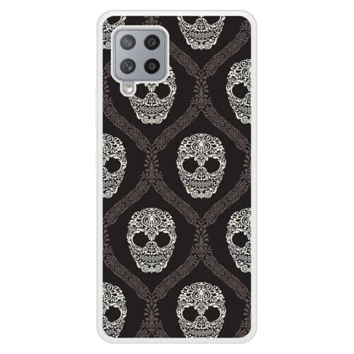 Coque Silicone Renforcée - Compatible Samsung Galaxy A42 - Design Floral Skull