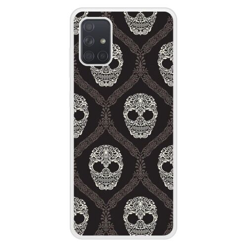 Coque Silicone Renforcée - Compatible Samsung Galaxy A71 - Design Floral Skull