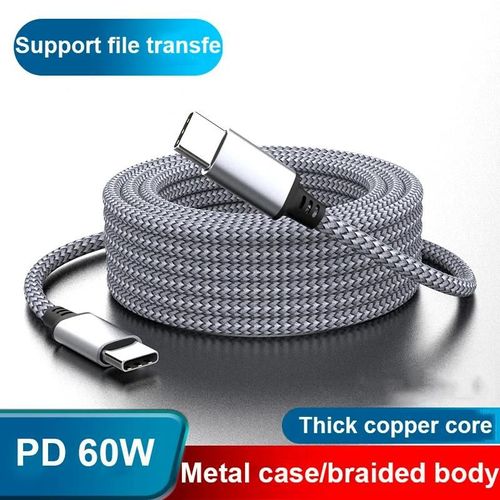 Aour-Câble De Données De Chargeur Rapide Pd, Câble D'extension D'appareil Photo, Type C À Type C, Iphone 15, Macbook, Xiaomi, Samsung, 60w, 1m, 2m, 3m, 5 M, 8m-1m