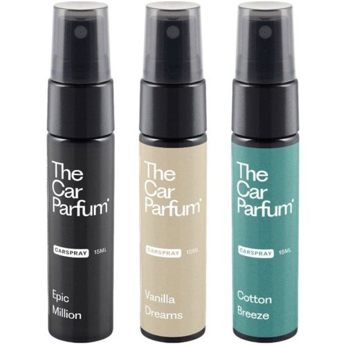 The Car Parfum Spray Voiture Intérieur Parfum ¿ Senteur Voiture ¿ Coffret Cadeau Parfum Voiture Pour Lui ¿ 3 Parfums Frais ¿ Epic Million, Vanilla Dreams, Cotton Breeze