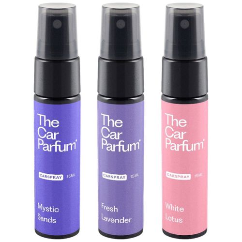 The Car Parfum Spray Voiture Interieur Parfum ¿ Senteur Voiture ¿ Coffret Cadeau Parfum Voiture Pour Elle ¿ 3 Parfums Frais ¿ Mystic Sands, Fresh Lavender, White Lotus