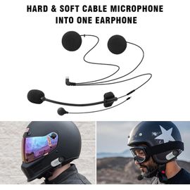 Subzonal-Casque De Moto Bluetooth Avec Intercom Et Oreillette, Interphone Pour Casque, Fdcvb (Microphone)