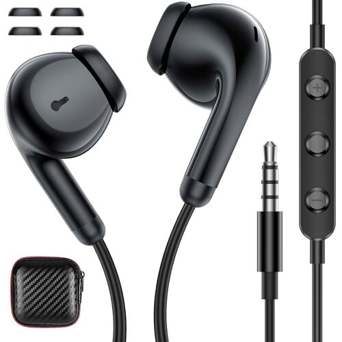 KALANKA-Écouteurs intra-auriculaires stéréo avec câble pour XiaoMi Redmi Note 14 13 12S 11 - Prise jack 3,5 mm - Avec microphone - Pour Samsung A15 A16 A14 Galaxy A25 5G A23 Moto G Redmi 14R 13C Poco