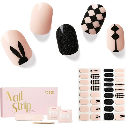 Ongles En Gel Uv Semi Durci - 34 Pcs Autocollants Auto-Adhésifs De Vernis À Ongles,Lampe Uv/Led Requise, Autocollants Pour Nail Art,Idee Cadeau Femme, Petal Dance 