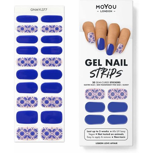 Autocollants Auto-Adhésifs Pour Ongles En Gel Semi-Durci, Lampe Uv/Led Requise, 20 Enveloppes De Vernis À Ongles En Gel, Autocollants Pour Nail Art - Lisbon Love Affair 