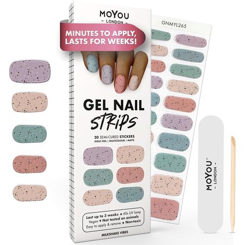 Autocollants Auto-Adhésifs Pour Ongles En Gel Semi-Durci, Lampe Uv/Led Requise, 20 Enveloppes De Vernis À Ongles En Gel, Autocollants Pour Nail Art - Femme Fatale 