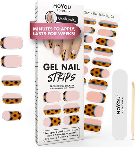 Autocollants Auto-Adhésifs Pour Ongles En Gel Semi-Durci, Lampe Uv/Led Requise, 20 Enveloppes De Vernis À Ongles En Gel, Autocollants Pour Nail Art - Nails.By.Iz_ 03