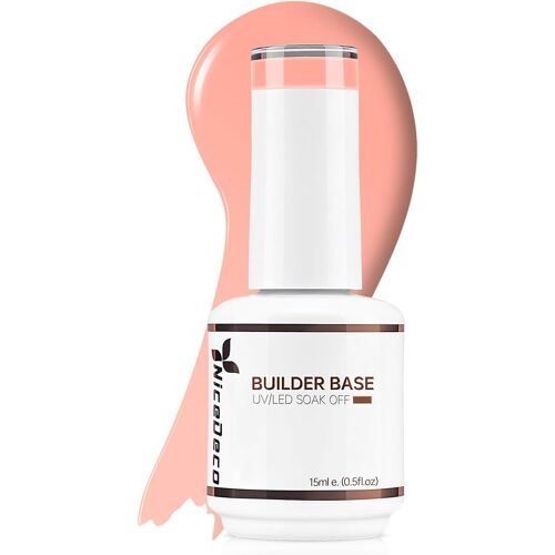 Kal-Gel Construction Ongle Uv 8 En 1, Gel Builder Base De Renforcement 15ml, Réparation Et Extensions, Vernis À Ongles Forts, Base Coat, Le Nail Art Décoration Naturel Nu Rose(B17) 