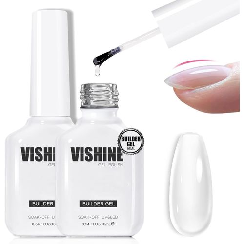 2pcs 16ml Base Et Top Coat Vernis Gel Uv Semi Permanent No Wipe Top Coat Soak Off Uv/Led Pour Nail Art Ongles Vernis À Ongles Gel Diy Et Salon 