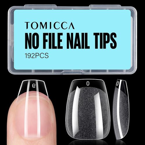 Amande Court Tous Polis Capsule Americaine Ongle-Pose Americaine Ongle,Capsules Ongles-Faux Ongles En Gel Couverture Complète-240 Pièces 12 Tailles 