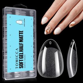 Tianyi-504 Pièces Capsule Americaine Ongle Amande, 12 Tailles Clair Mat Court Faux Ongles, Avec Valise De Rangement, Acrylique Pose Americaine Capsule Pour Les Extensions Bricolage Et Diy Nail Art 