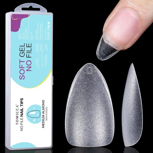 Ovale Ultra Court Capsule Americaine Ongle-Pose Americaine Ongle,Capsules Ongles-Faux Ongles En Gel Couverture Complète-450 Pièces 15 Tailles 