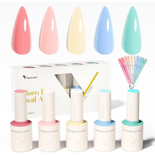Vernis À Ongles Gel Semi Permanent 5 Couleur Uv Nail Polish Longue Tenue, Facile À Appliquer, Idéal Pour Manucure Professionnelle Ou À Domicile 2501 
