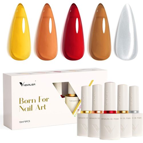 Vernis À Ongles Gel Semi Permanent 5 Couleur Uv Nail Polish Longue Tenue, Facile À Appliquer, Idéal Pour Manucure Professionnelle Ou À Domicile 2501 
