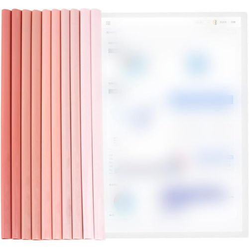 Chenquansarl-Pièces A4 Couverture De Rapport,Transparent Barre Coulissante Rapport Couvre,10 Feuilles Plastique Chem De Couvertures De Rapports Avec Barre Coulissante,Dossier Coulissante Transparent