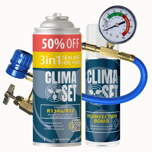 Xl Climaset 3in1 R134a + Rafraîchisseur D'Air Lime + Câble