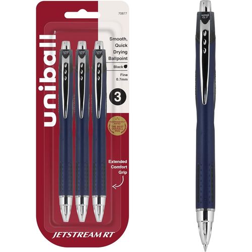 Chenquansarl-Dymo Jetstream Rt Noir 3pièce(S) - Stylos À Bille (Noir, Multicolore, Plastique, Métal, 0,7 Mm, 3 Pièce(S))