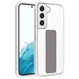 Cadorabo Housse Compatible Avec Samsung Galaxy S22 Plus En Gris - Étui De Protection En Silicone Tpu Flexible Avec Support Et Fonction Stand
